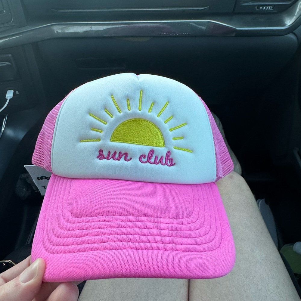 Pink and White Trucker Hat